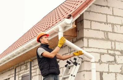 Pose et remplacement de gouttières à Cesson